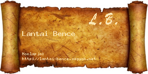 Lantai Bence névjegykártya